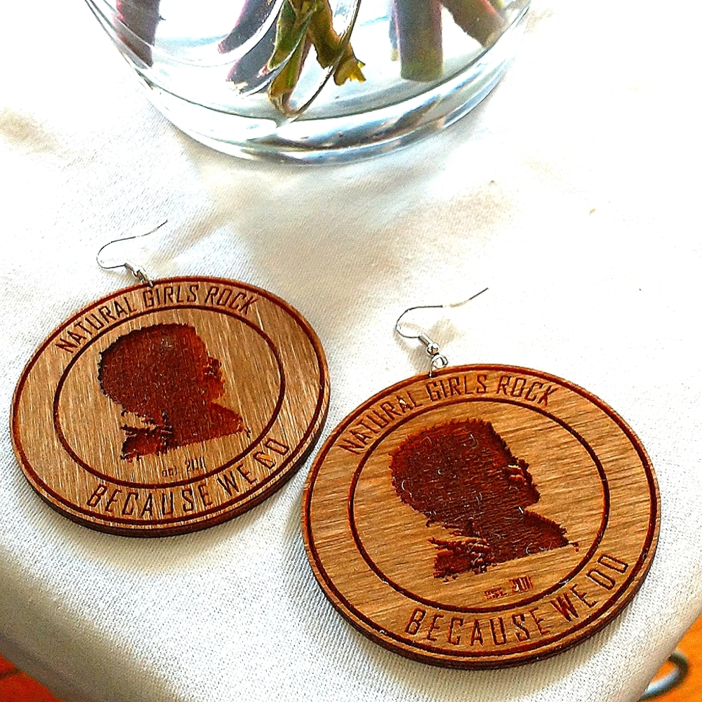 "Classic Natural Girls Rock" earrings